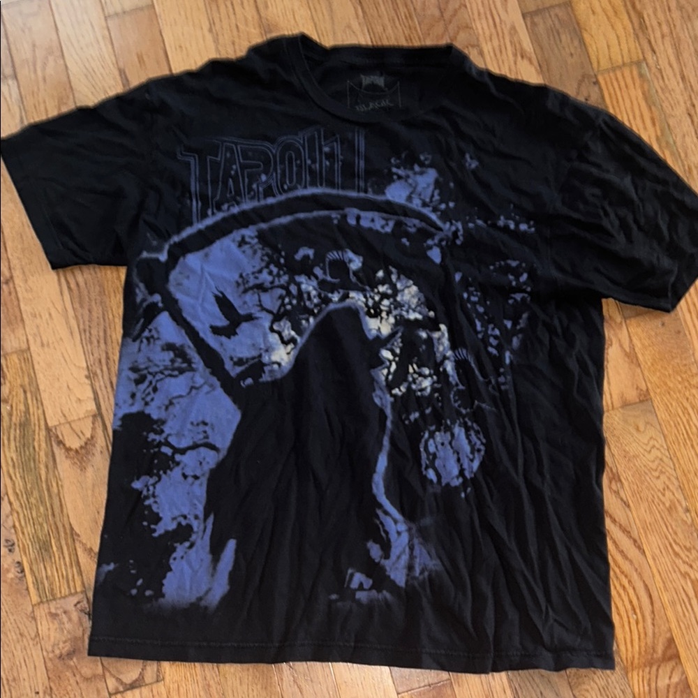 Tapout Black Short Sleeve Tee with Blue Graphic